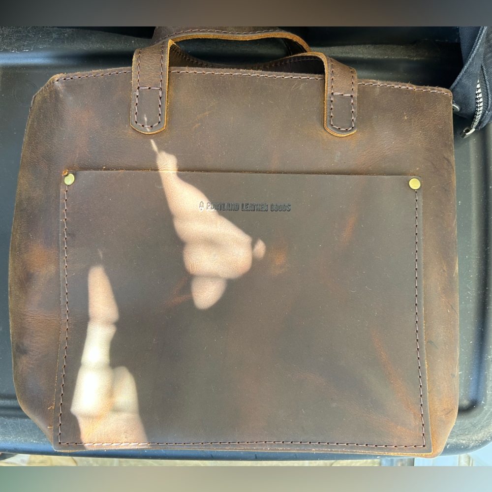 Portland leather good mini crossbody in canyon